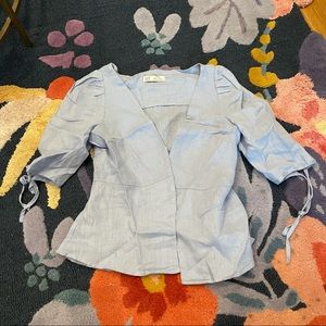 NWOT Zara linen blouse - blue
